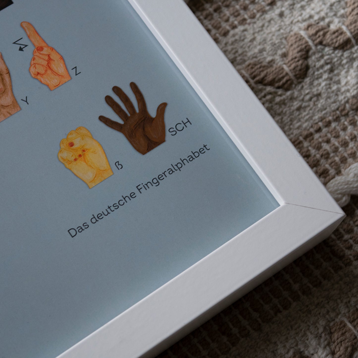 Poster  DIN A4 Alphabet sign language