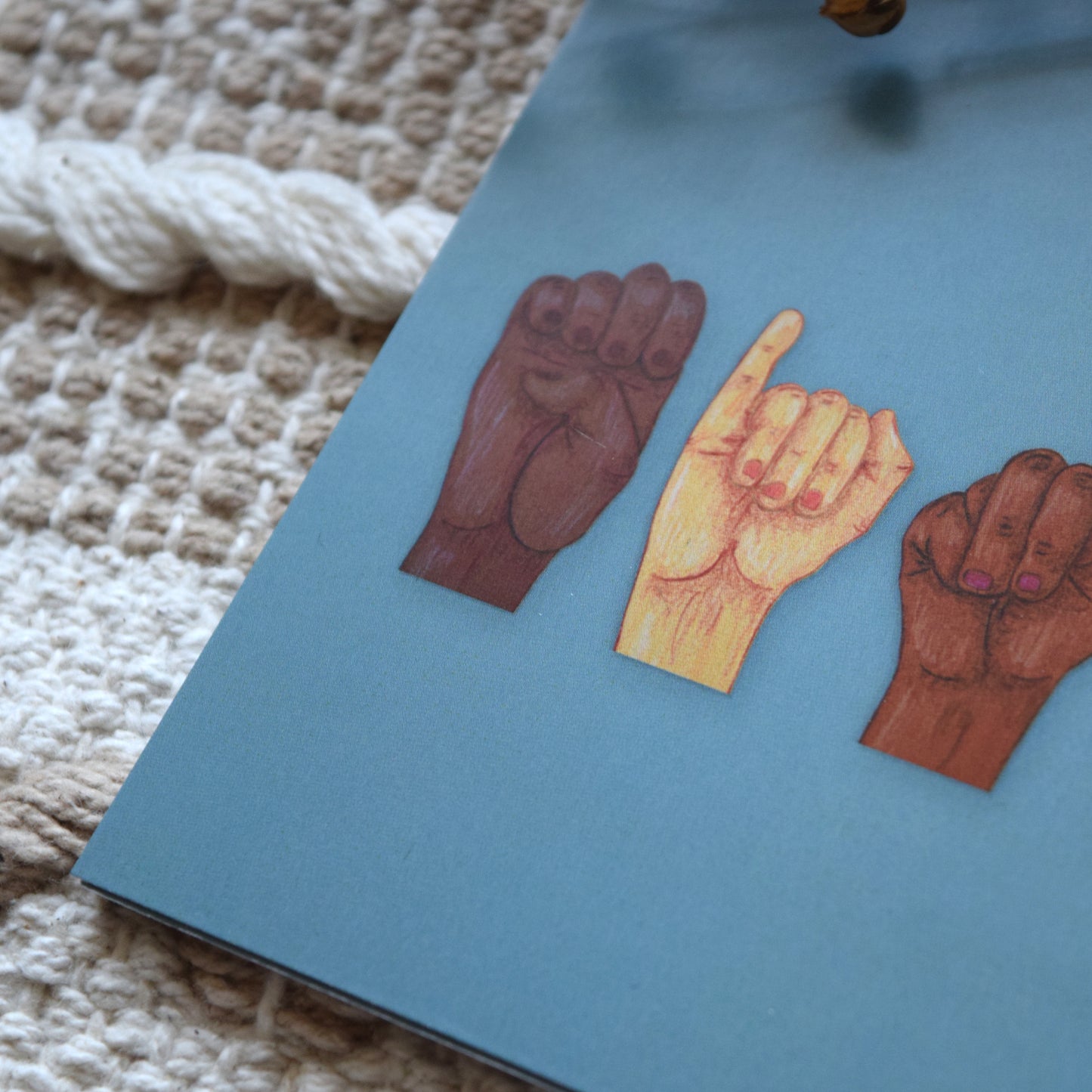 Postkarte sign language "Einladung"